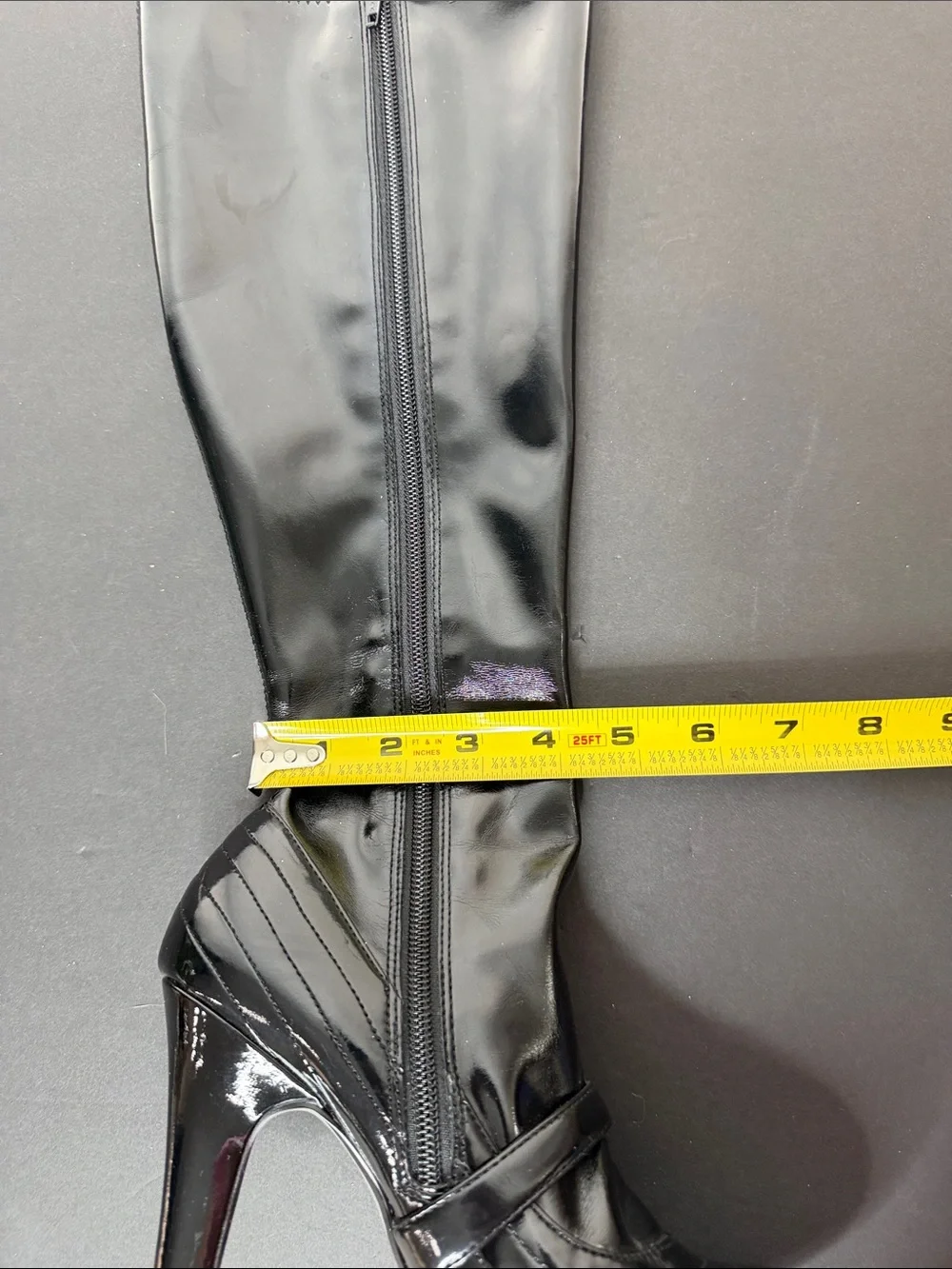 MIA Black Patent Stiletto Boots